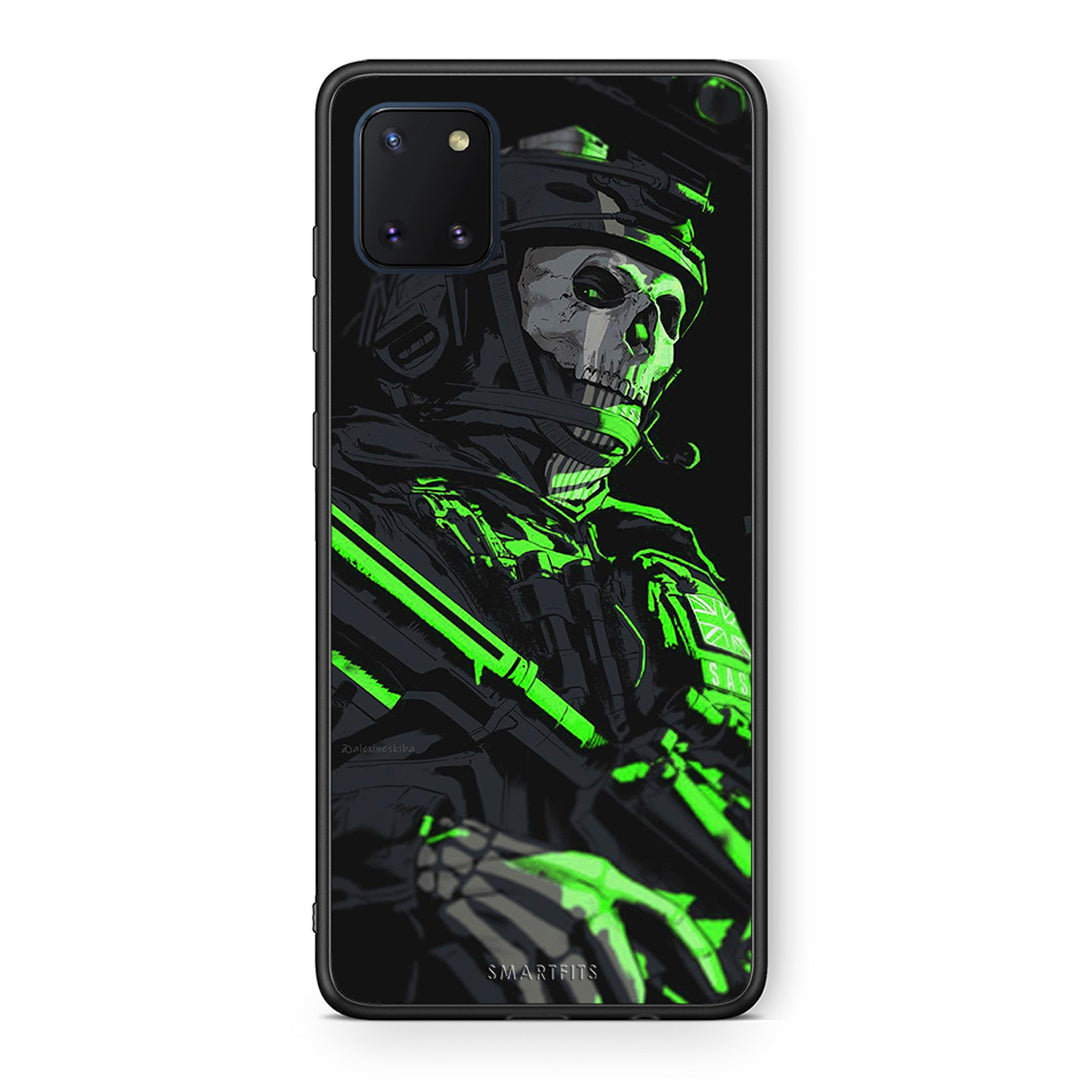 Samsung Note 10 Lite Green Soldier Θήκη Αγίου Βαλεντίνου από τη Smartfits με σχέδιο στο πίσω μέρος και μαύρο περίβλημα | Smartphone case with colorful back and black bezels by Smartfits