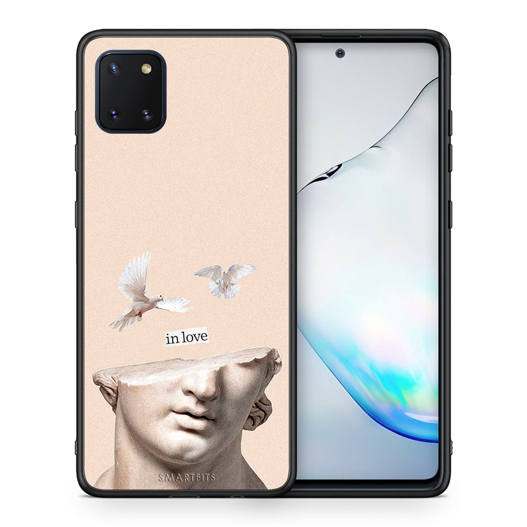 Θήκη Samsung Note 10 Lite In Love από τη Smartfits με σχέδιο στο πίσω μέρος και μαύρο περίβλημα | Samsung Note 10 Lite In Love case with colorful back and black bezels