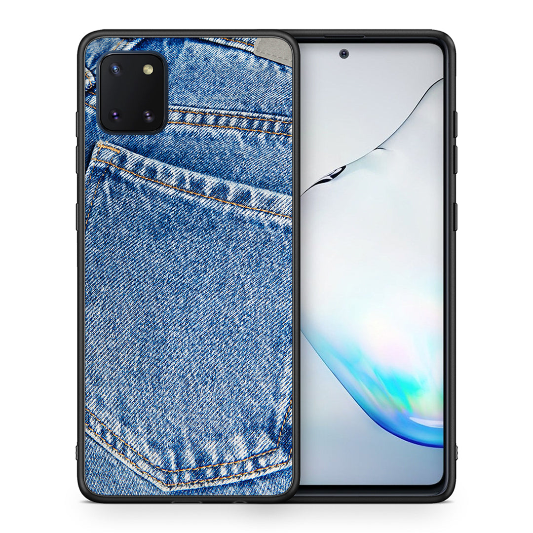 Θήκη Samsung Note 10 Lite Jeans Pocket από τη Smartfits με σχέδιο στο πίσω μέρος και μαύρο περίβλημα | Samsung Note 10 Lite Jeans Pocket case with colorful back and black bezels