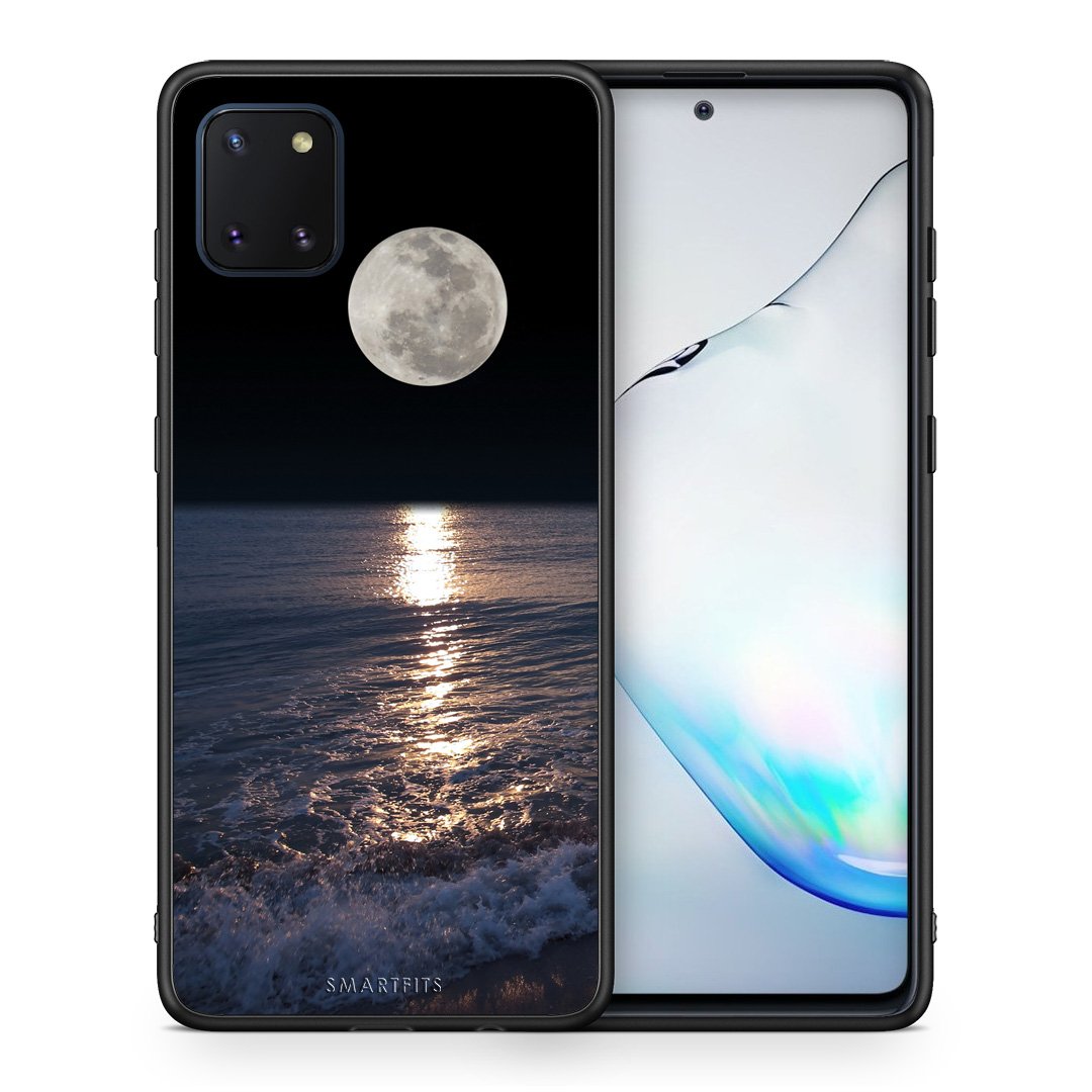 Θήκη Samsung Note 10 Lite Moon Landscape από τη Smartfits με σχέδιο στο πίσω μέρος και μαύρο περίβλημα | Samsung Note 10 Lite Moon Landscape case with colorful back and black bezels