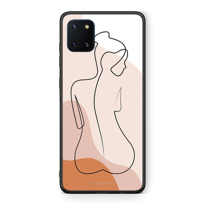 Samsung Note 10 Lite LineArt Woman θήκη από τη Smartfits με σχέδιο στο πίσω μέρος και μαύρο περίβλημα | Smartphone case with colorful back and black bezels by Smartfits