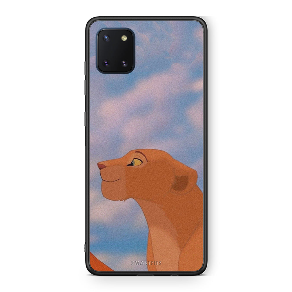 Samsung Note 10 Lite Lion Love 2 Θήκη Αγίου Βαλεντίνου από τη Smartfits με σχέδιο στο πίσω μέρος και μαύρο περίβλημα | Smartphone case with colorful back and black bezels by Smartfits