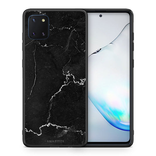 Θήκη Samsung Note 10 Lite Marble Black από τη Smartfits με σχέδιο στο πίσω μέρος και μαύρο περίβλημα | Samsung Note 10 Lite Marble Black case with colorful back and black bezels
