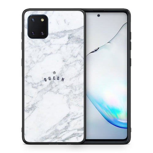 Θήκη Samsung Note 10 Lite Queen Marble από τη Smartfits με σχέδιο στο πίσω μέρος και μαύρο περίβλημα | Samsung Note 10 Lite Queen Marble case with colorful back and black bezels