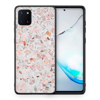 Thumbnail for Θήκη Samsung Note 10 Lite Marble Terrazzo από τη Smartfits με σχέδιο στο πίσω μέρος και μαύρο περίβλημα | Samsung Note 10 Lite Marble Terrazzo case with colorful back and black bezels