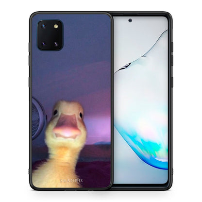 Θήκη Samsung Note 10 Lite Meme Duck από τη Smartfits με σχέδιο στο πίσω μέρος και μαύρο περίβλημα | Samsung Note 10 Lite Meme Duck case with colorful back and black bezels