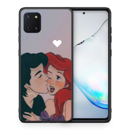 Θήκη Αγίου Βαλεντίνου Samsung Note 10 Lite Mermaid Love από τη Smartfits με σχέδιο στο πίσω μέρος και μαύρο περίβλημα | Samsung Note 10 Lite Mermaid Love case with colorful back and black bezels