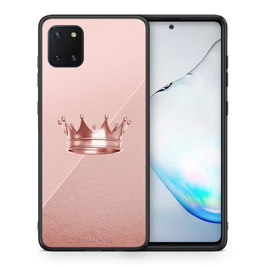 Θήκη Samsung Note 10 Lite Crown Minimal από τη Smartfits με σχέδιο στο πίσω μέρος και μαύρο περίβλημα | Samsung Note 10 Lite Crown Minimal case with colorful back and black bezels