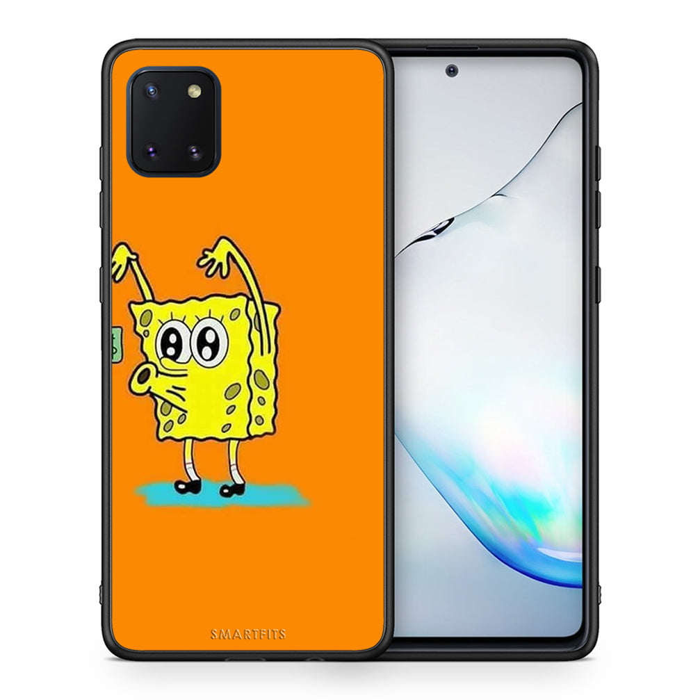 Θήκη Αγίου Βαλεντίνου Samsung Note 10 Lite No Money 2 από τη Smartfits με σχέδιο στο πίσω μέρος και μαύρο περίβλημα | Samsung Note 10 Lite No Money 2 case with colorful back and black bezels