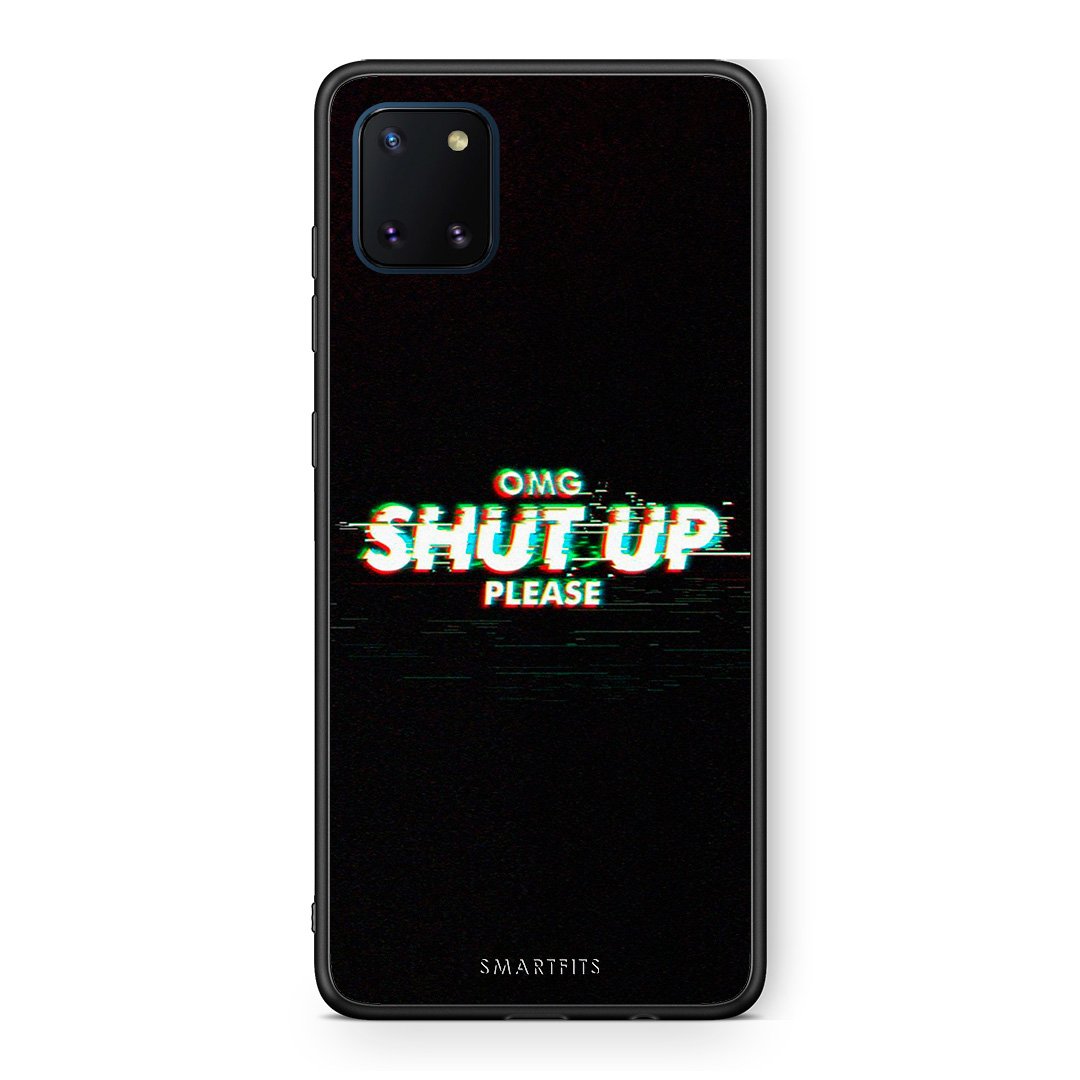 Samsung Note 10 Lite OMG ShutUp θήκη από τη Smartfits με σχέδιο στο πίσω μέρος και μαύρο περίβλημα | Smartphone case with colorful back and black bezels by Smartfits