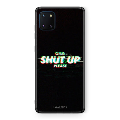 Samsung Note 10 Lite OMG ShutUp θήκη από τη Smartfits με σχέδιο στο πίσω μέρος και μαύρο περίβλημα | Smartphone case with colorful back and black bezels by Smartfits