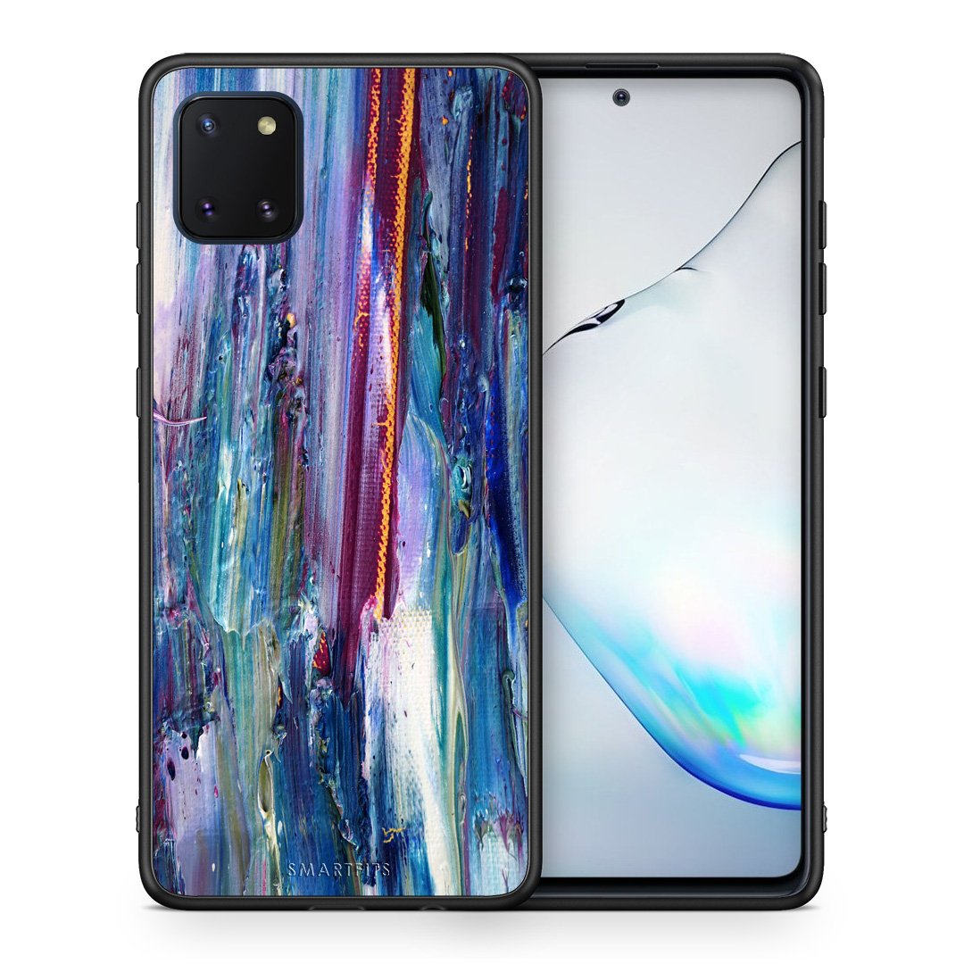Θήκη Samsung Note 10 Lite Winter Paint από τη Smartfits με σχέδιο στο πίσω μέρος και μαύρο περίβλημα | Samsung Note 10 Lite Winter Paint case with colorful back and black bezels