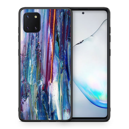 Θήκη Samsung Note 10 Lite Winter Paint από τη Smartfits με σχέδιο στο πίσω μέρος και μαύρο περίβλημα | Samsung Note 10 Lite Winter Paint case with colorful back and black bezels