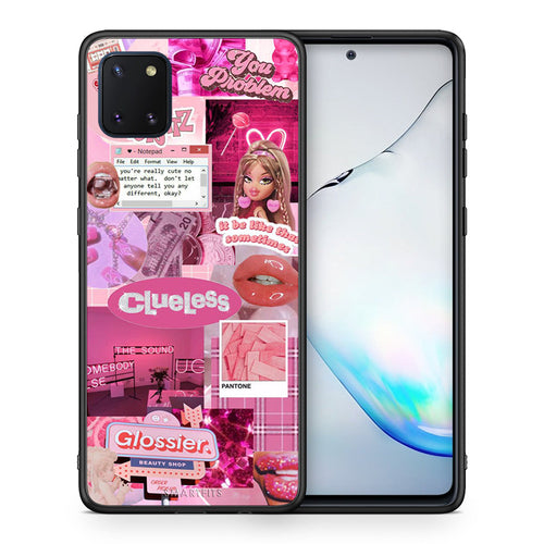 Θήκη Αγίου Βαλεντίνου Samsung Note 10 Lite Pink Love από τη Smartfits με σχέδιο στο πίσω μέρος και μαύρο περίβλημα | Samsung Note 10 Lite Pink Love case with colorful back and black bezels