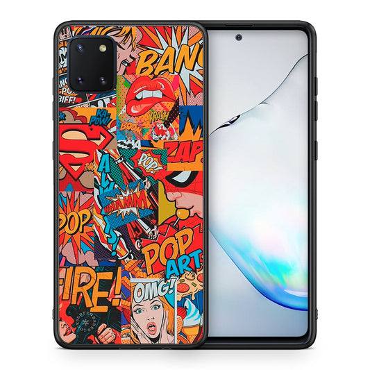 Θήκη Samsung Note 10 Lite PopArt OMG από τη Smartfits με σχέδιο στο πίσω μέρος και μαύρο περίβλημα | Samsung Note 10 Lite PopArt OMG case with colorful back and black bezels