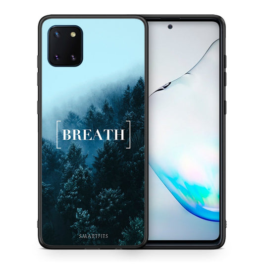 Θήκη Samsung Note 10 Lite Breath Quote από τη Smartfits με σχέδιο στο πίσω μέρος και μαύρο περίβλημα | Samsung Note 10 Lite Breath Quote case with colorful back and black bezels