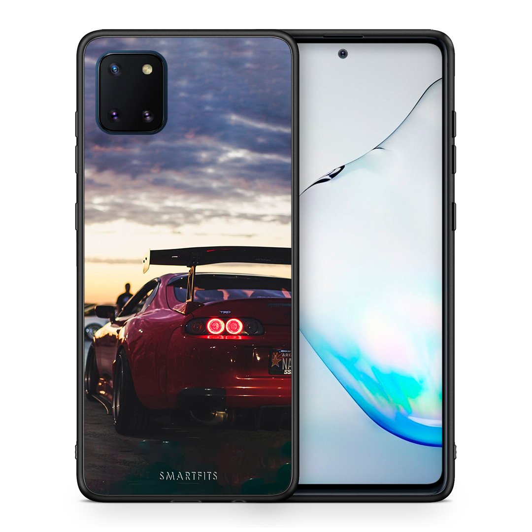 Θήκη Samsung Note 10 Lite Racing Supra από τη Smartfits με σχέδιο στο πίσω μέρος και μαύρο περίβλημα | Samsung Note 10 Lite Racing Supra case with colorful back and black bezels