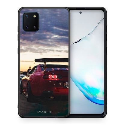 Θήκη Samsung Note 10 Lite Racing Supra από τη Smartfits με σχέδιο στο πίσω μέρος και μαύρο περίβλημα | Samsung Note 10 Lite Racing Supra case with colorful back and black bezels