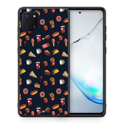 Θήκη Samsung Note 10 Lite Hungry Random από τη Smartfits με σχέδιο στο πίσω μέρος και μαύρο περίβλημα | Samsung Note 10 Lite Hungry Random case with colorful back and black bezels