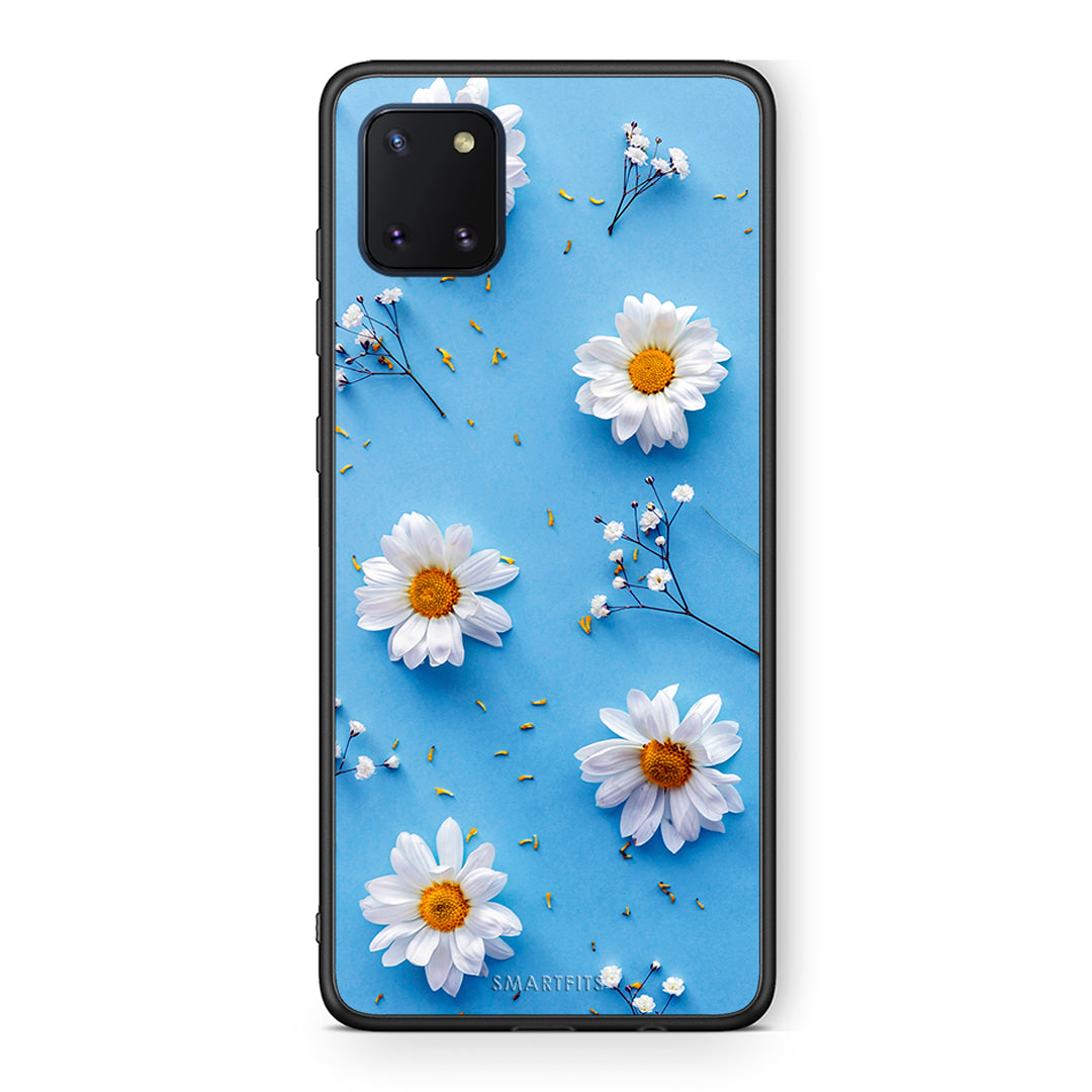 Samsung Note 10 Lite Real Daisies θήκη από τη Smartfits με σχέδιο στο πίσω μέρος και μαύρο περίβλημα | Smartphone case with colorful back and black bezels by Smartfits