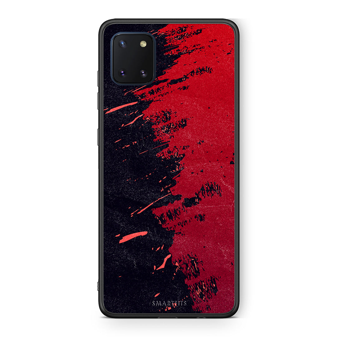 Samsung Note 10 Lite Red Paint Θήκη Αγίου Βαλεντίνου από τη Smartfits με σχέδιο στο πίσω μέρος και μαύρο περίβλημα | Smartphone case with colorful back and black bezels by Smartfits