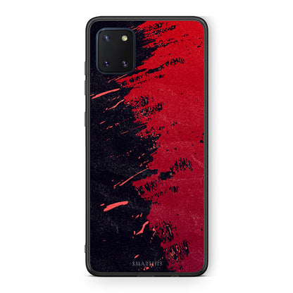 Samsung Note 10 Lite Red Paint Θήκη Αγίου Βαλεντίνου από τη Smartfits με σχέδιο στο πίσω μέρος και μαύρο περίβλημα | Smartphone case with colorful back and black bezels by Smartfits