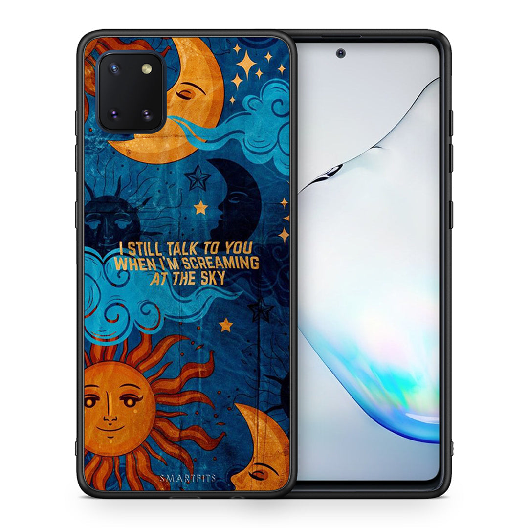 Θήκη Samsung Note 10 Lite Screaming Sky από τη Smartfits με σχέδιο στο πίσω μέρος και μαύρο περίβλημα | Samsung Note 10 Lite Screaming Sky case with colorful back and black bezels