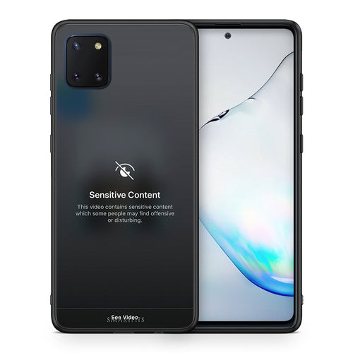 Θήκη Samsung Note 10 Lite Sensitive Content από τη Smartfits με σχέδιο στο πίσω μέρος και μαύρο περίβλημα | Samsung Note 10 Lite Sensitive Content case with colorful back and black bezels