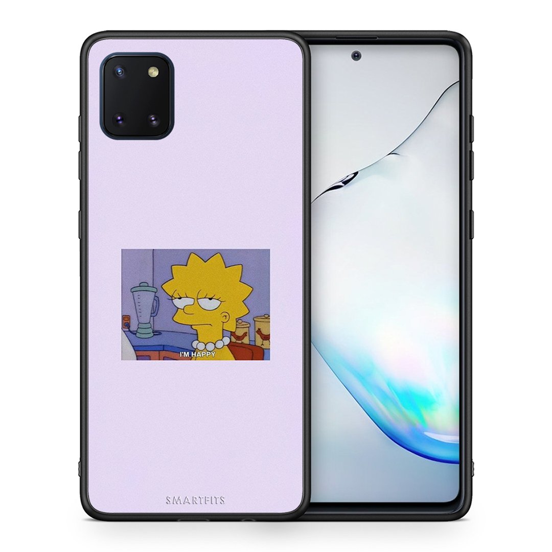 Θήκη Samsung Note 10 Lite So Happy από τη Smartfits με σχέδιο στο πίσω μέρος και μαύρο περίβλημα | Samsung Note 10 Lite So Happy case with colorful back and black bezels
