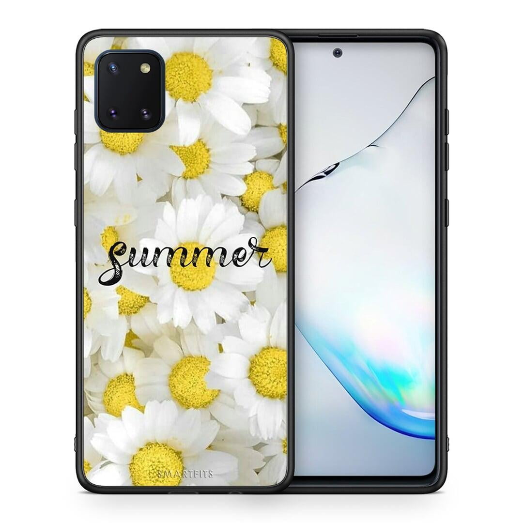 Θήκη Samsung Note 10 Lite Summer Daisies από τη Smartfits με σχέδιο στο πίσω μέρος και μαύρο περίβλημα | Samsung Note 10 Lite Summer Daisies case with colorful back and black bezels