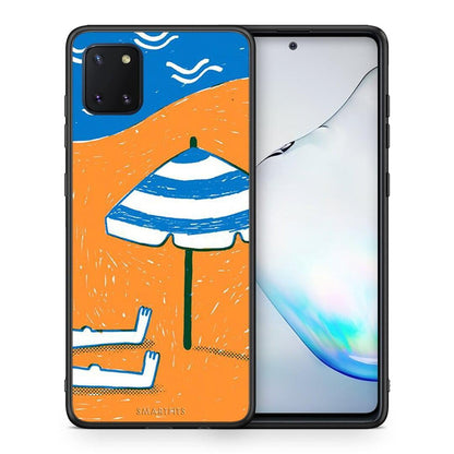 Θήκη Samsung Note 10 Lite Summering από τη Smartfits με σχέδιο στο πίσω μέρος και μαύρο περίβλημα | Samsung Note 10 Lite Summering case with colorful back and black bezels