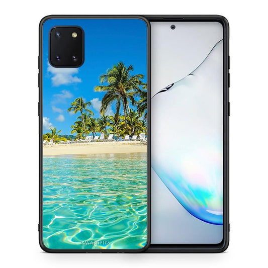 Θήκη Samsung Note 10 Lite Tropical Vibes από τη Smartfits με σχέδιο στο πίσω μέρος και μαύρο περίβλημα | Samsung Note 10 Lite Tropical Vibes case with colorful back and black bezels