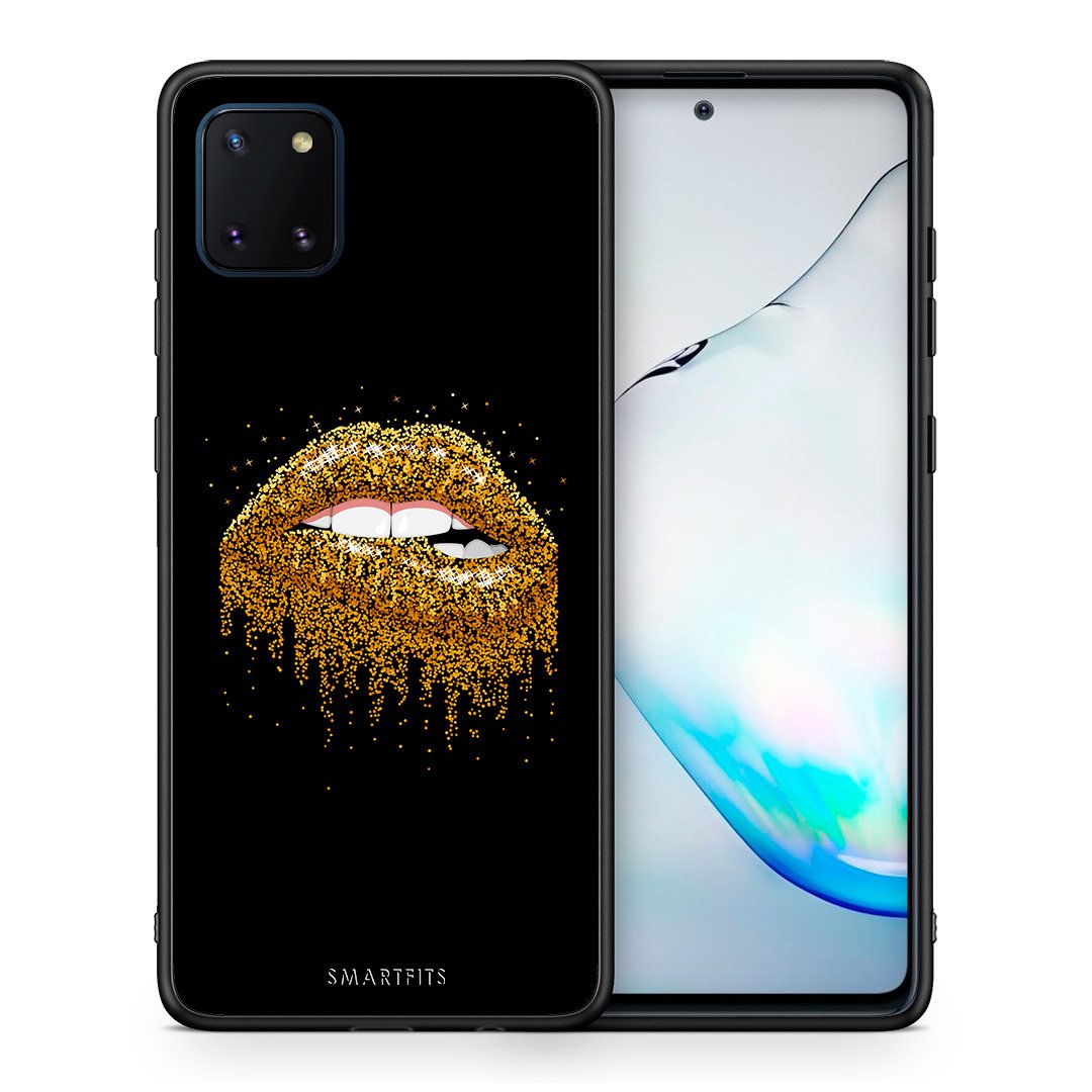 Θήκη Samsung Note 10 Lite Golden Valentine από τη Smartfits με σχέδιο στο πίσω μέρος και μαύρο περίβλημα | Samsung Note 10 Lite Golden Valentine case with colorful back and black bezels