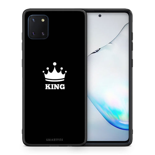 Θήκη Samsung Note 10 Lite King Valentine από τη Smartfits με σχέδιο στο πίσω μέρος και μαύρο περίβλημα | Samsung Note 10 Lite King Valentine case with colorful back and black bezels