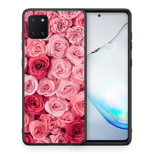 Θήκη Samsung Note 10 Lite RoseGarden Valentine από τη Smartfits με σχέδιο στο πίσω μέρος και μαύρο περίβλημα | Samsung Note 10 Lite RoseGarden Valentine case with colorful back and black bezels