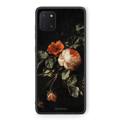 Samsung Note 10 Lite Vintage Roses θήκη από τη Smartfits με σχέδιο στο πίσω μέρος και μαύρο περίβλημα | Smartphone case with colorful back and black bezels by Smartfits