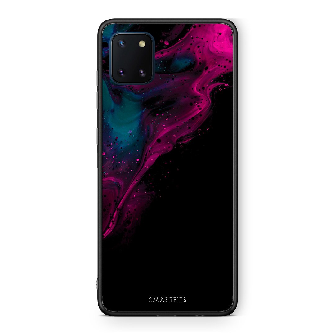 4 - Samsung Note 10 Lite Pink Black Watercolor case, cover, bumper