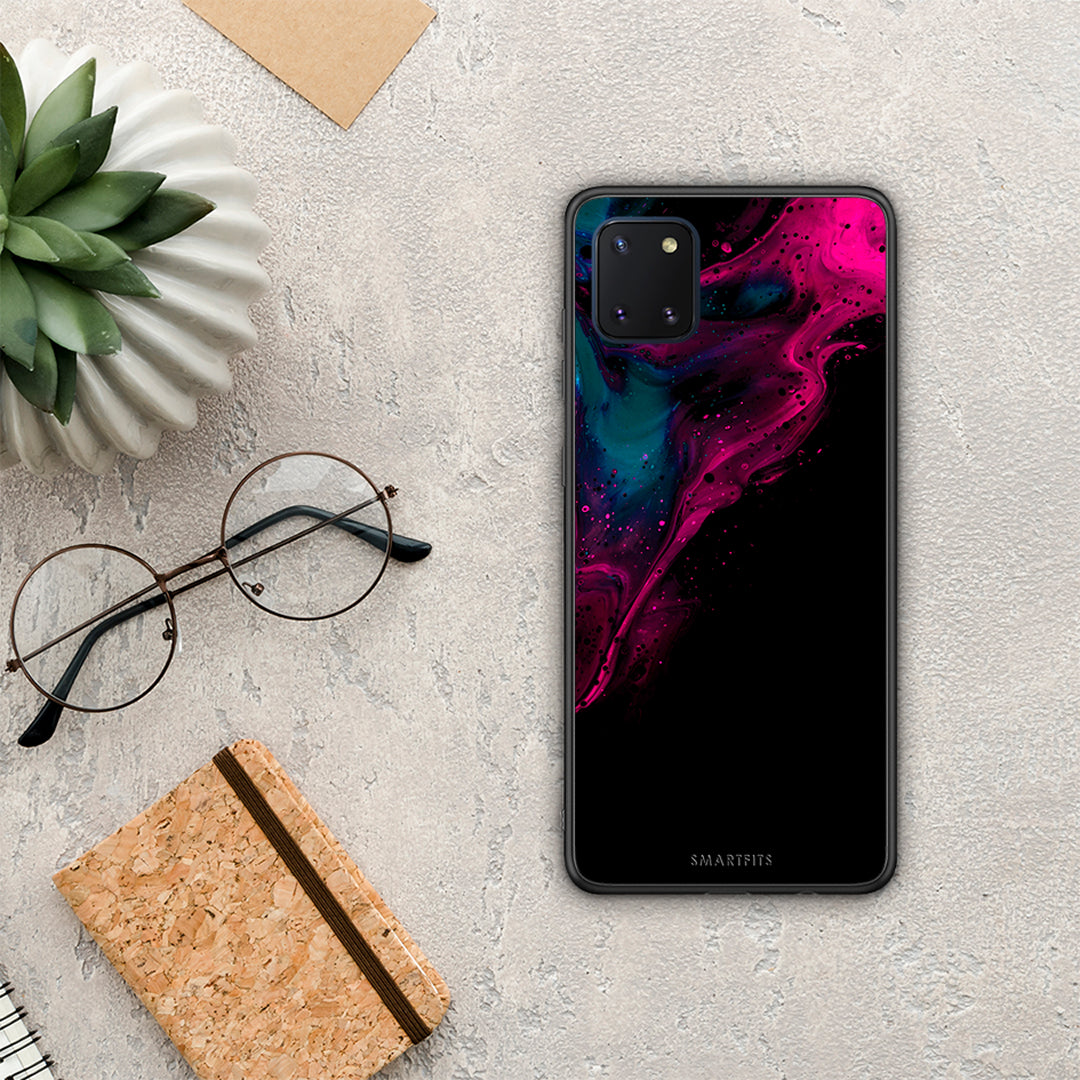 Watercolor Pink Black - Samsung Galaxy Note 10 Lite θήκη