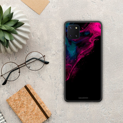 Watercolor Pink Black - Samsung Galaxy Note 10 Lite θήκη