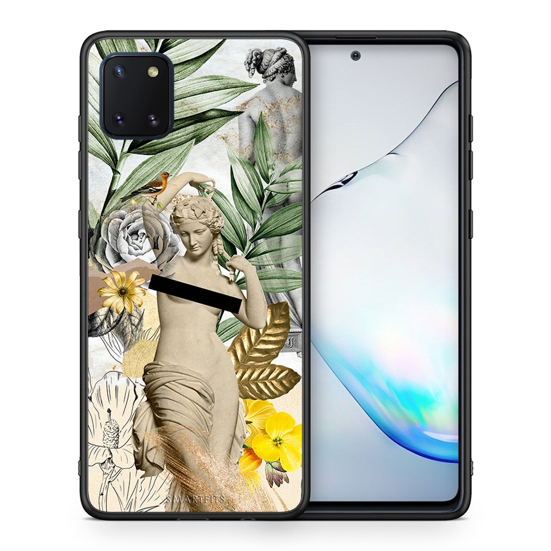 Θήκη Samsung Note 10 Lite Woman Statue από τη Smartfits με σχέδιο στο πίσω μέρος και μαύρο περίβλημα | Samsung Note 10 Lite Woman Statue case with colorful back and black bezels