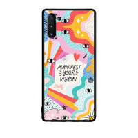 Thumbnail for Samsung Note 10 Manifest Your Vision θήκη από τη Smartfits με σχέδιο στο πίσω μέρος και μαύρο περίβλημα | Smartphone case with colorful back and black bezels by Smartfits