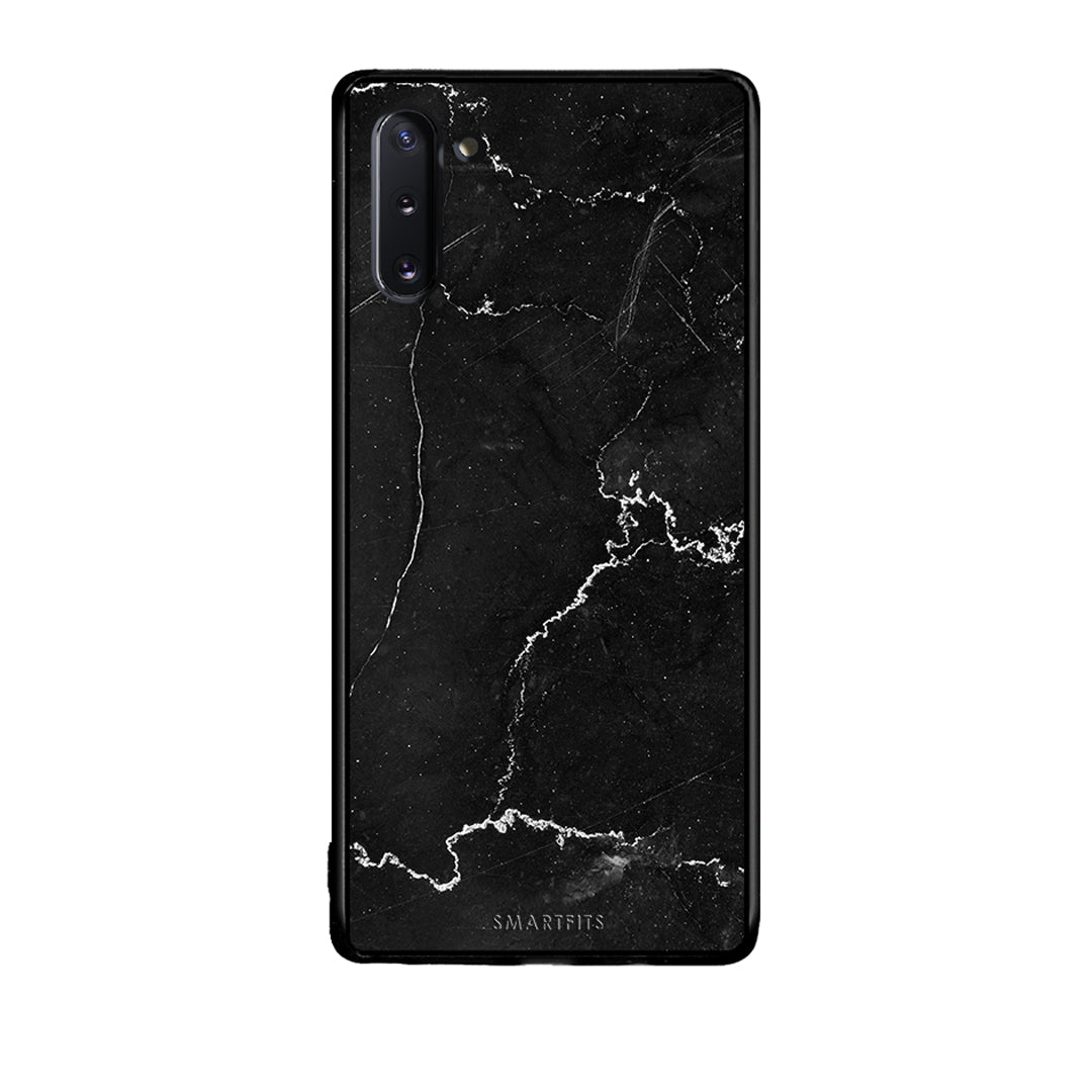 Samsung Note 10 Marble Black θήκη από τη Smartfits με σχέδιο στο πίσω μέρος και μαύρο περίβλημα | Smartphone case with colorful back and black bezels by Smartfits
