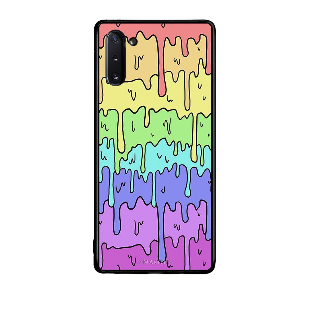 Samsung Note 10 Melting Rainbow θήκη από τη Smartfits με σχέδιο στο πίσω μέρος και μαύρο περίβλημα | Smartphone case with colorful back and black bezels by Smartfits