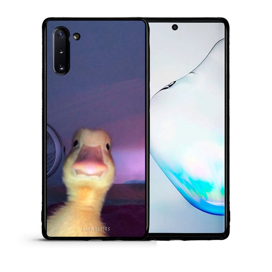Θήκη Samsung Note 10 Meme Duck από τη Smartfits με σχέδιο στο πίσω μέρος και μαύρο περίβλημα | Samsung Note 10 Meme Duck case with colorful back and black bezels
