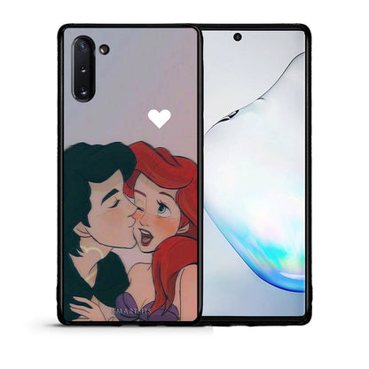 Θήκη Αγίου Βαλεντίνου Samsung Note 10 Mermaid Love από τη Smartfits με σχέδιο στο πίσω μέρος και μαύρο περίβλημα | Samsung Note 10 Mermaid Love case with colorful back and black bezels