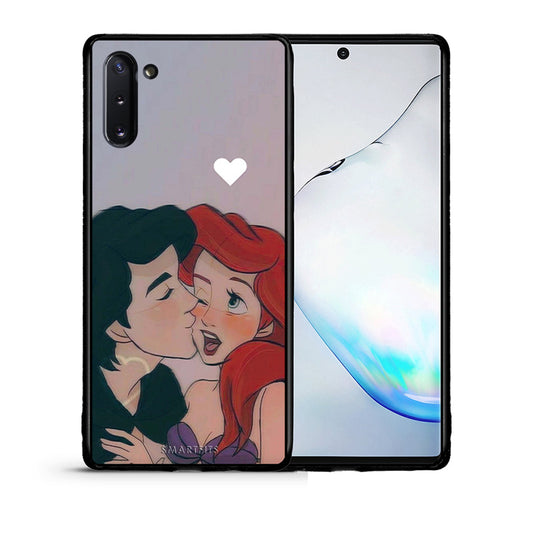 Θήκη Αγίου Βαλεντίνου Samsung Note 10 Mermaid Love από τη Smartfits με σχέδιο στο πίσω μέρος και μαύρο περίβλημα | Samsung Note 10 Mermaid Love case with colorful back and black bezels