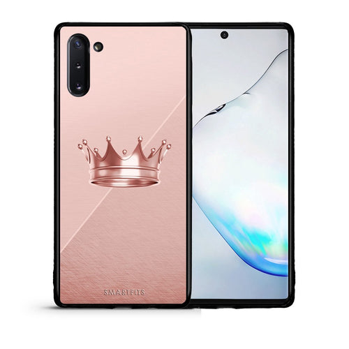 Θήκη Samsung Note 10 Crown Minimal από τη Smartfits με σχέδιο στο πίσω μέρος και μαύρο περίβλημα | Samsung Note 10 Crown Minimal case with colorful back and black bezels