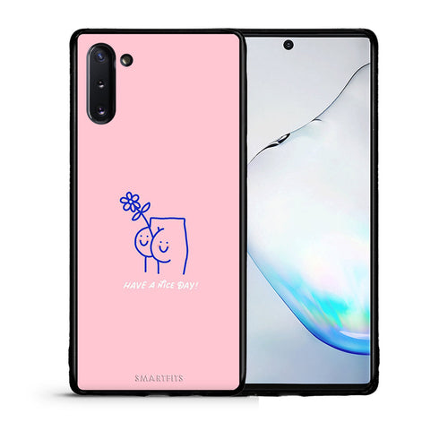 Θήκη Samsung Note 10 Nice Day από τη Smartfits με σχέδιο στο πίσω μέρος και μαύρο περίβλημα | Samsung Note 10 Nice Day case with colorful back and black bezels
