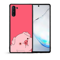 Thumbnail for Θήκη Αγίου Βαλεντίνου Samsung Note 10 Pig Love 1 από τη Smartfits με σχέδιο στο πίσω μέρος και μαύρο περίβλημα | Samsung Note 10 Pig Love 1 case with colorful back and black bezels