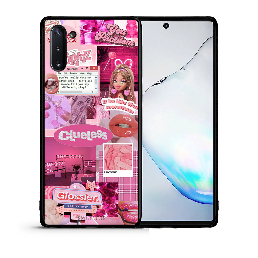 Θήκη Αγίου Βαλεντίνου Samsung Note 10 Pink Love από τη Smartfits με σχέδιο στο πίσω μέρος και μαύρο περίβλημα | Samsung Note 10 Pink Love case with colorful back and black bezels